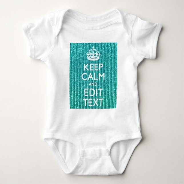 Personalize Easily KEEP CALM AND Edit Text Baby Bodysuit (Front)