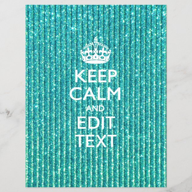 Personalize Easily KEEP CALM AND Edit Text Flyer (Front)