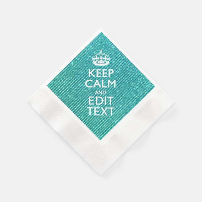 Personalize Easily KEEP CALM AND Edit Text Napkin (Corner)