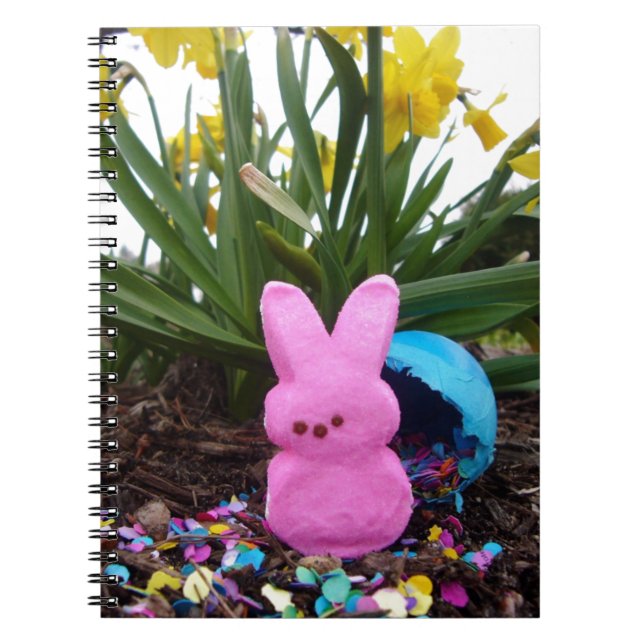 Personalize Easter Bunny Peace Love Art Destiny Notebook (Front)