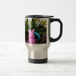 Personalize Easter Bunny Peace Love Art Destiny Travel Mug