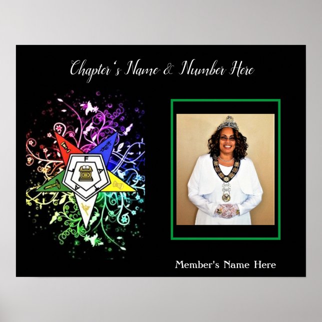 Personalize Eastern Star Photo Poster (Front)