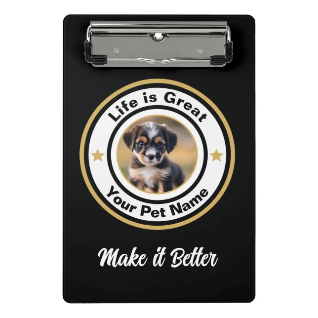 Personalize Editable Pet Lovers Design Mini Clipboard (Front)