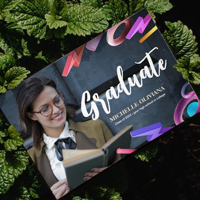 Personalize elegant fancy graduation announcement (Creator Uploaded)