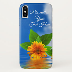 Personalize Elegant Flowers Drift on Ocean Water Case-Mate iPhone Case