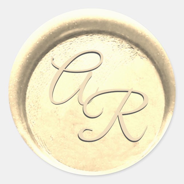 *~* PERSONALIZE Elegant GOLD Wax Seal Wedding (Front)