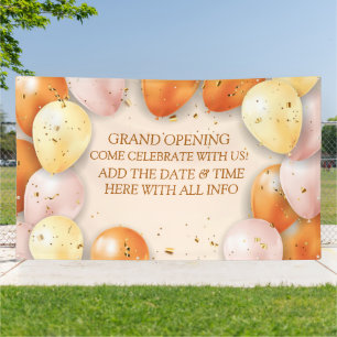 Personalize Elegant Grand Opening Balloons Foil  Banner