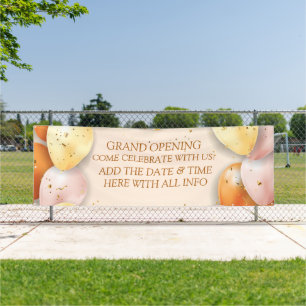 Personalize Elegant Grand Opening Balloons Foil  Banner