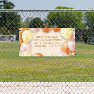 Personalize Elegant Grand Opening Balloons Foil Banner