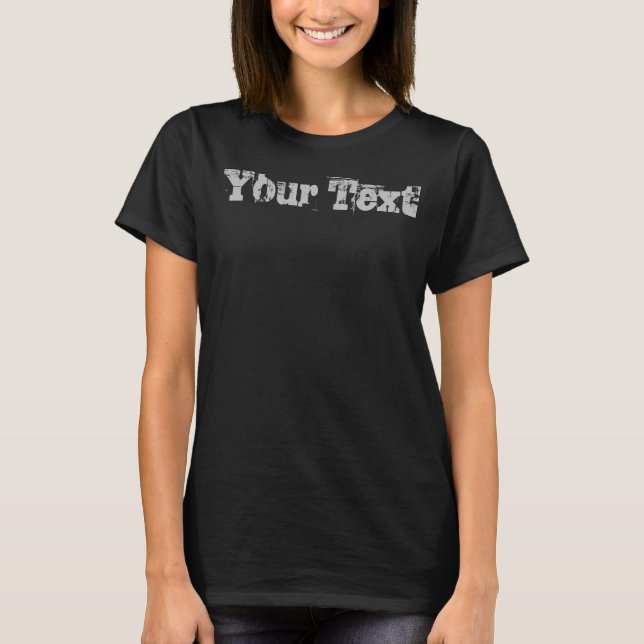 Personalize Elegant Modern Distressed Text T-Shirt (Front)