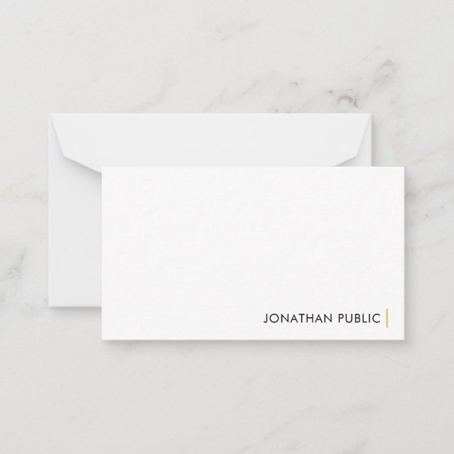 Personalize Elegant Modern Simple Design Template (Front)