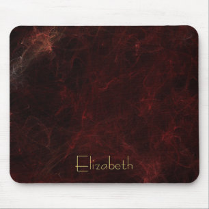 Personalize Elegant Smoke and Fire Abstract Mouse Pad