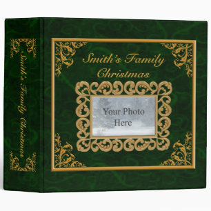 Personalize Emerald Christmas Album Binder