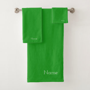Personalize Emerald Green  Bath Towel Set