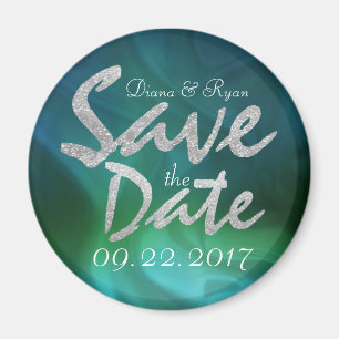 Personalize Emerald Sea Save the Date Magnet