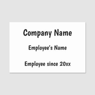 Personalize Employee Name Tags