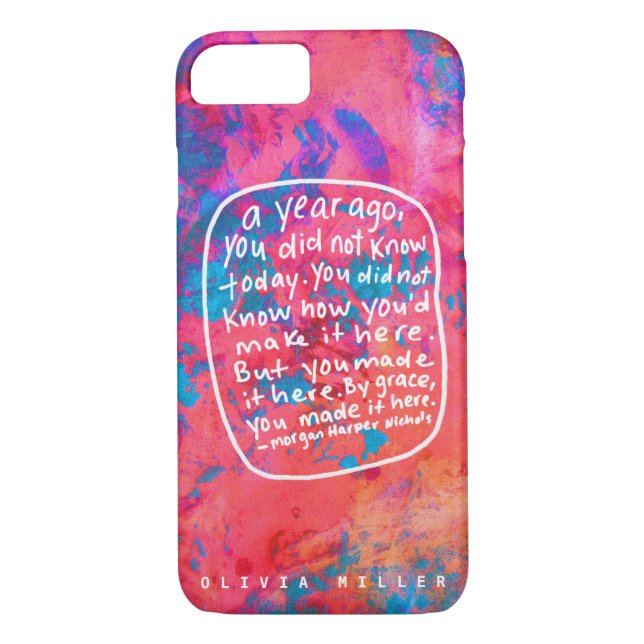 Personalize Encouraging quote abstract art case (Back)