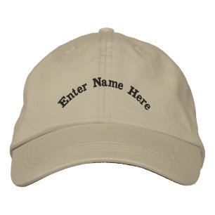 Personalize Enter Your Name Custom Text Cotton-Hat Embroidered Hat