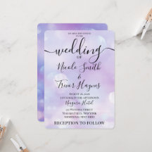 Personalize: Ethereal Purple Bokeh Wedding