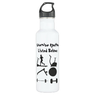 Personalize Exercise Routine Treadmill Sit-up Stai 710 Ml Water Bottle