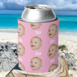 Personalize Face 20th 30th 40th 50th Birthday Crew Can Cooler<br><div class="desc">Personalize Face 20th 30th 40th 50th Birthday Crew Can Cooler</div>
