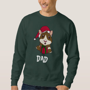 Personalize Family Christmas Guinea Pig Dad Sweatshirt