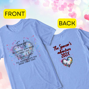 Personalize Family Name Paint Splatter Heart Tri-Blend Shirt