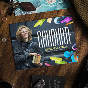 Personalize fancy graduation announcement