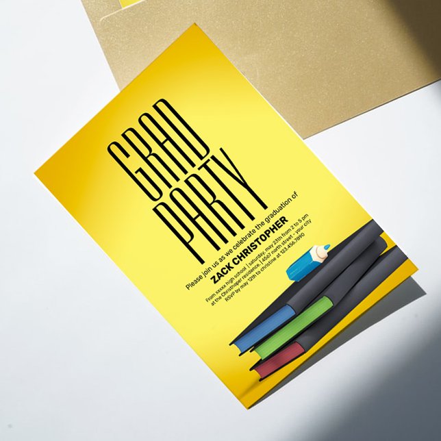 Personalize fancy graduation party invitation (Creator Uploaded)