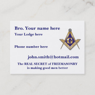 PERSONALIZE FATHER'S DAY MASONIC BUSINESS CARD