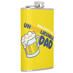 Personalize Father's Day   Unbeerlievable Dad Hip Flask