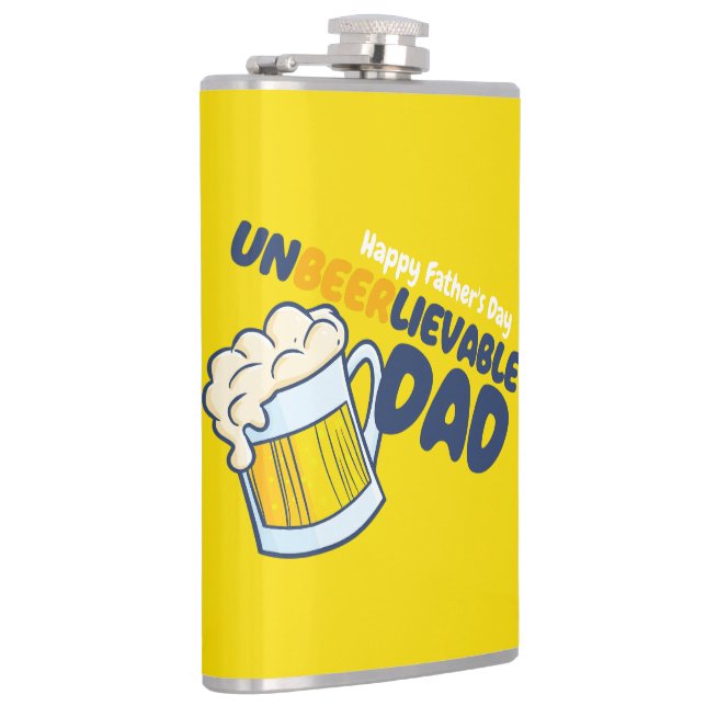 Personalize Father's Day | Unbeerlievable Dad Hip Flask (Right)
