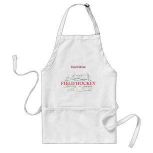 Personalize, Field Hockey Coach Thank You in Words Standard Apron