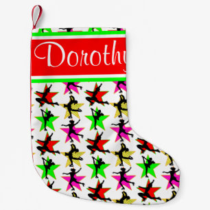 PERSONALIZE FIGURE SKATING STAR CHRISTMAS STOCKING