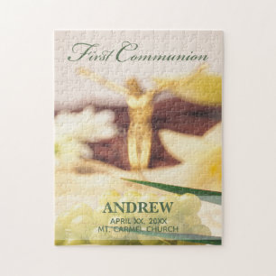 Personalize, First Communion Congratulations Jigsaw Puzzle