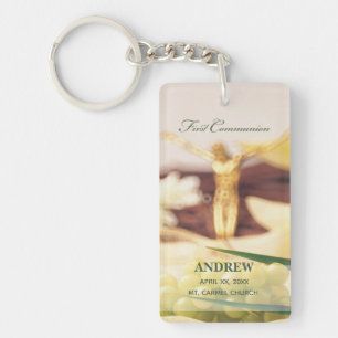 Personalize, First Communion Congratulations Keychain