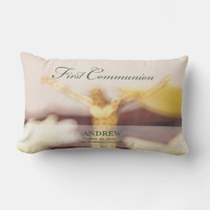 Personalize, First Communion Congratulations Lumbar Pillow