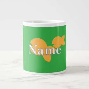 Personalize Fish Brt Green Large Coffee Mug