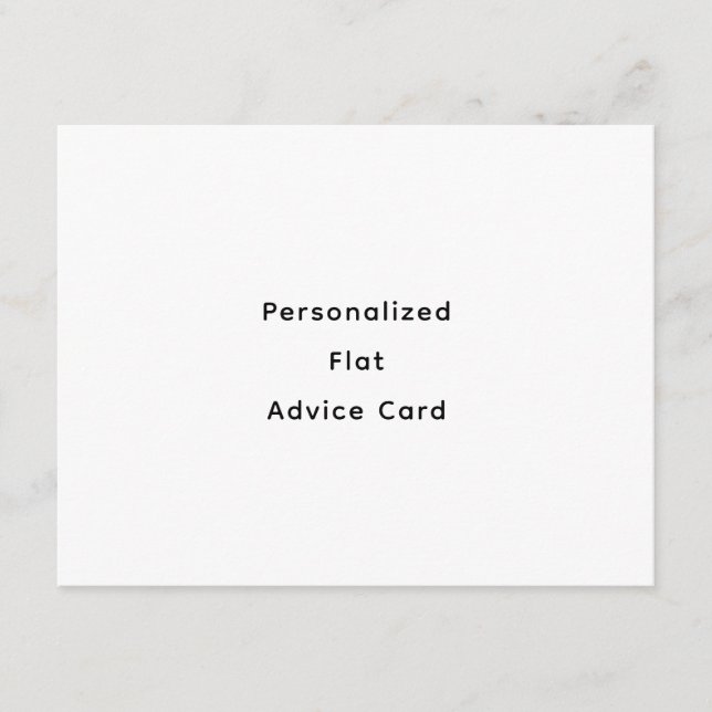Personalize Flat Advice Card (Front)