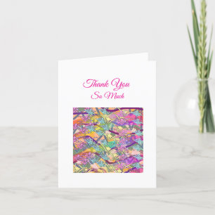 Personalize Floating Lilies Wedding Thank You Card