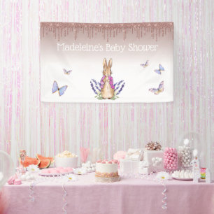Personalize Flopsy girly sparkles Baby shower Banner