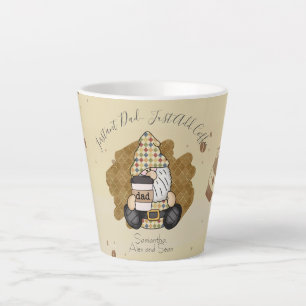 Personalize for Coffee Lover Dad Vintage Latte Mug