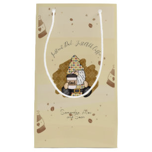 Personalize for Coffee Lover Dad Vintage Small Gift Bag