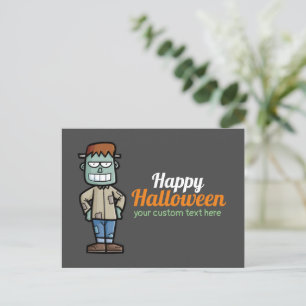 Personalize Frankenstein Halloween Postcard