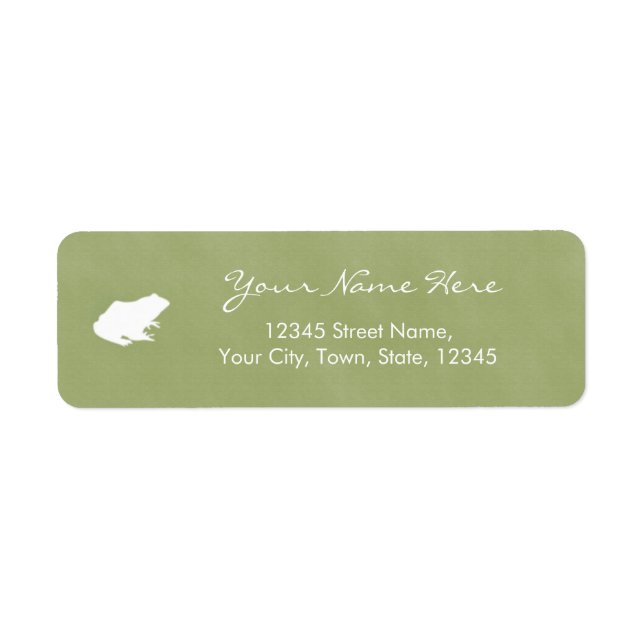 Personalize Frog Watercolor Style Label (Front)