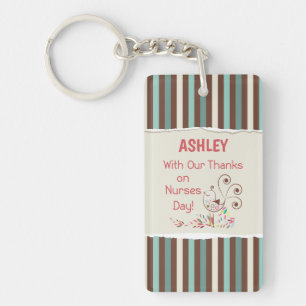 Personalize, From Group, Happy Nurses Day, Bird Keychain