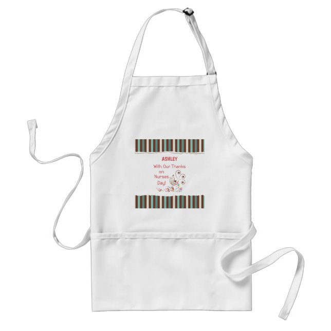 Personalize, From Group, Happy Nurses Day, Bird Standard Apron (Front)