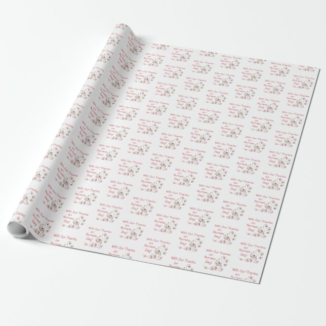 Personalize, From Group, Happy Nurses Day, Bird Wrapping Paper (Unrolled)