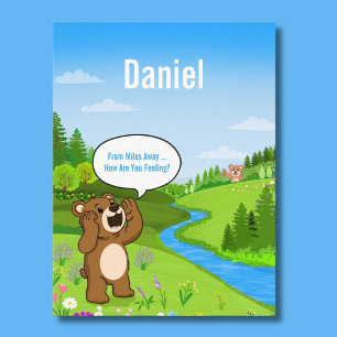 Personalize From Miles Away Get Well Postcard