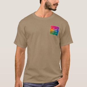 Personalize Front Back Design Add Image Logo Mens T-Shirt